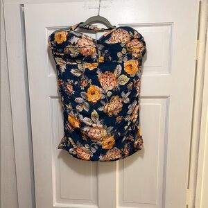 Jantzen Blue and Orange Fitted One Piece Swim